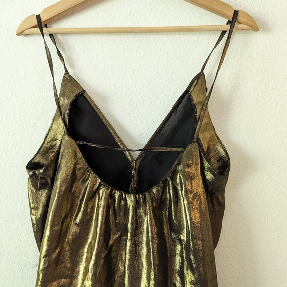 NWT Free People Twist Of Gold Mini Dress - Picture 8 of 11